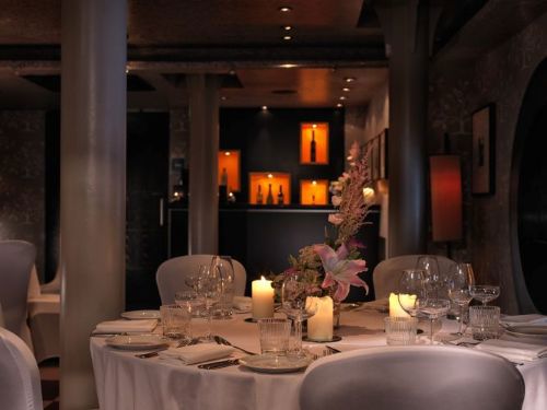 Dining table at wedding