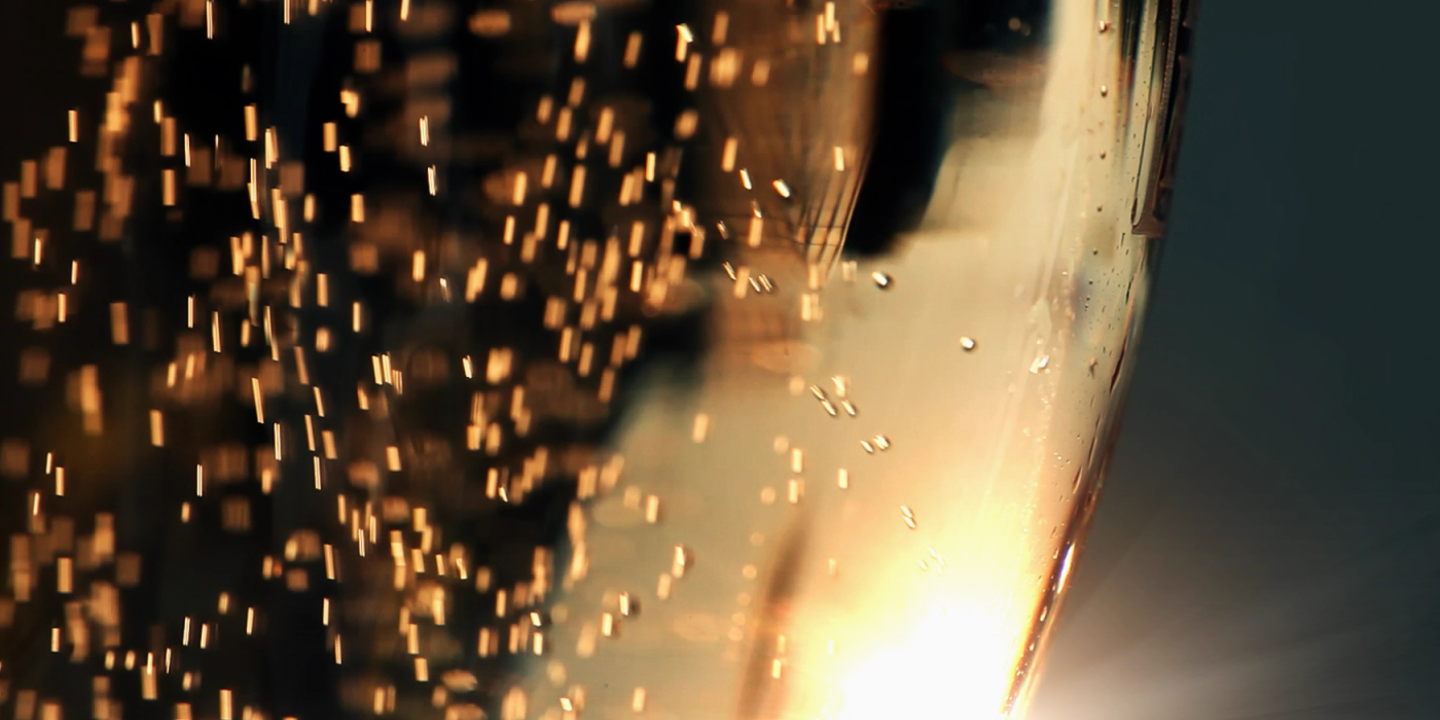 Close-up of a champagne glass