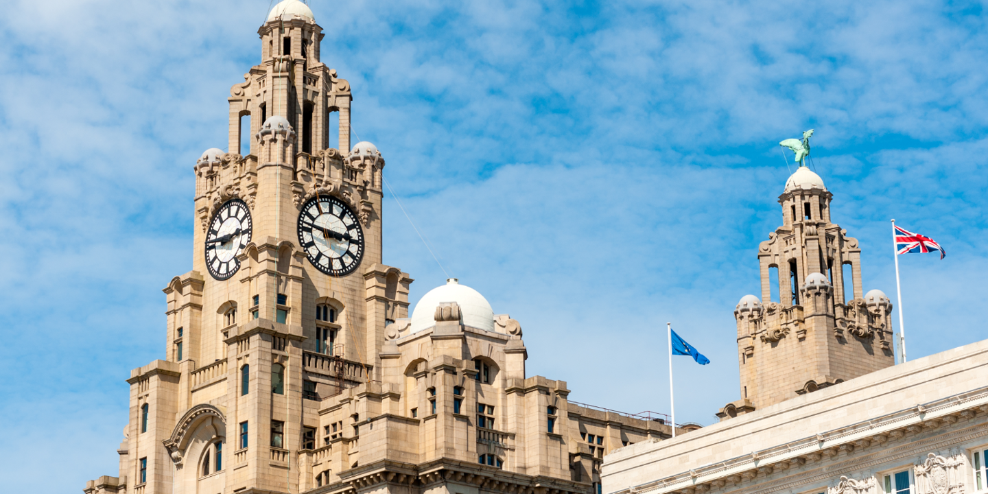 A clock-topped large building.