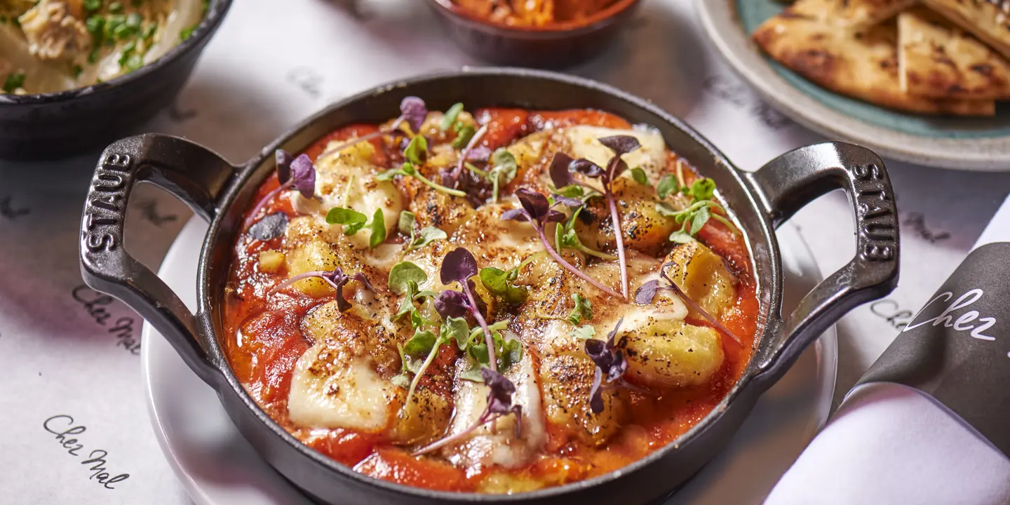 An appetising dish placed on a table.