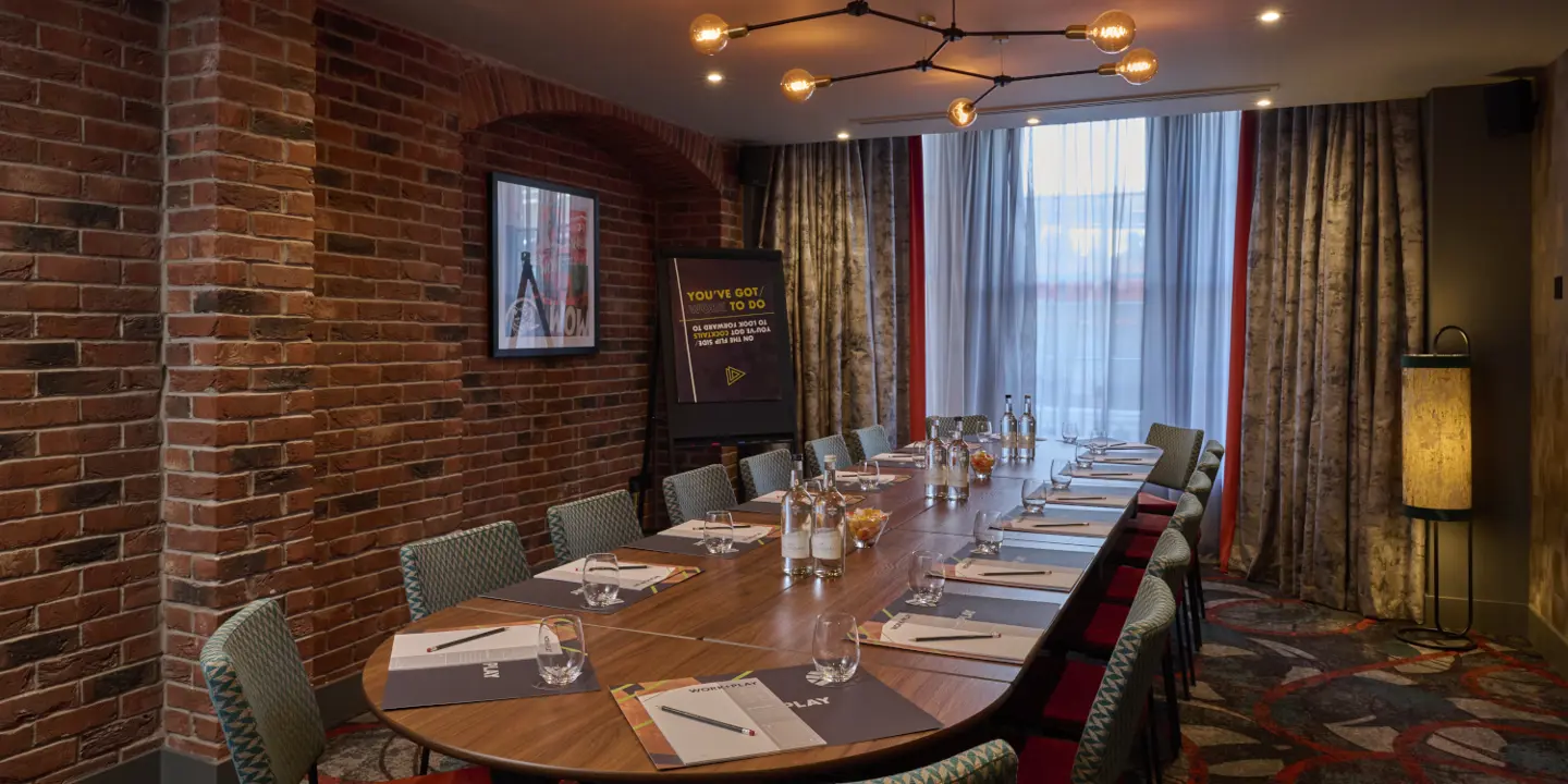 A stylish meeting room set up at Malmaison Reading